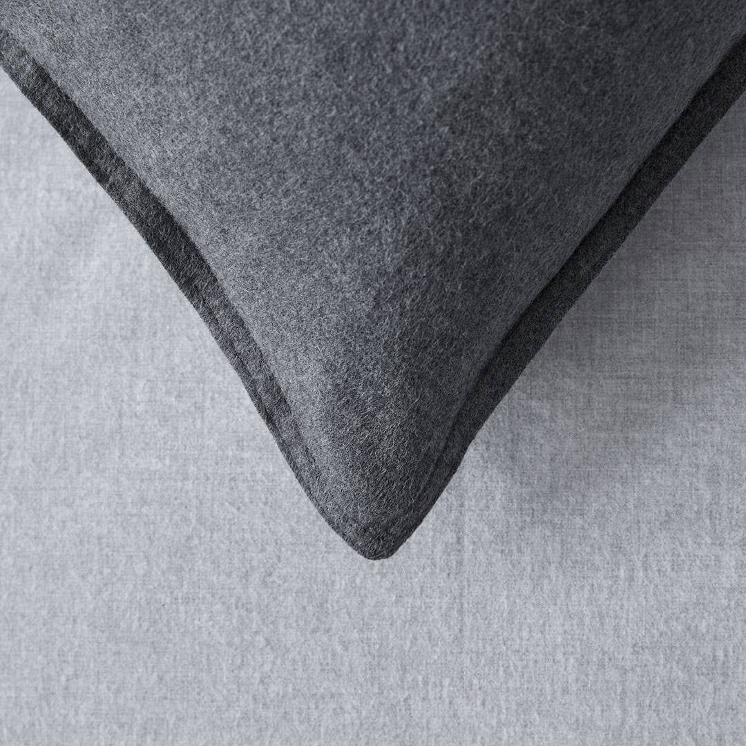 Lusso Brushed Cotton Quilt Cover - Charcoal Cool Grey