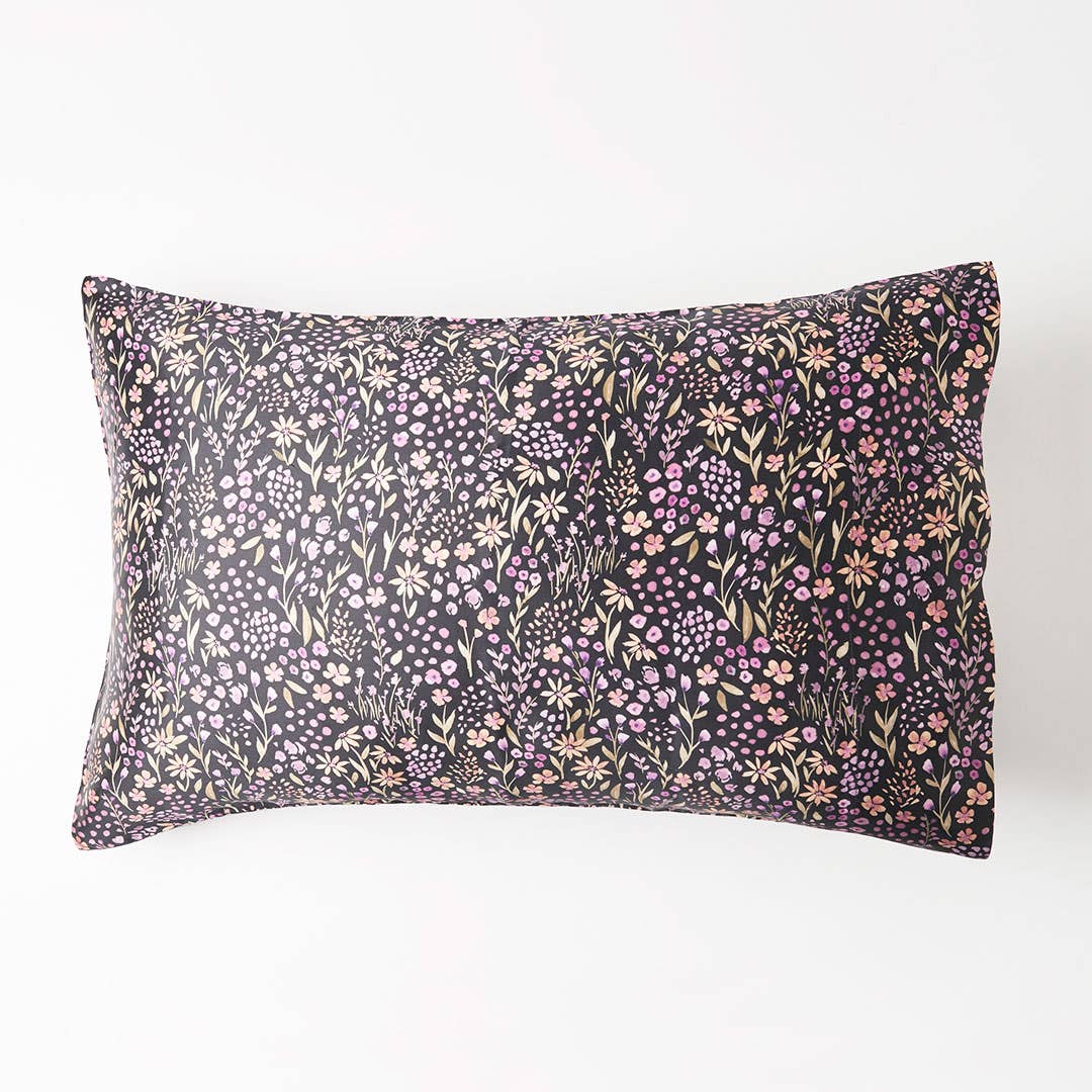 Silk Print Pillowcase - Aubergine