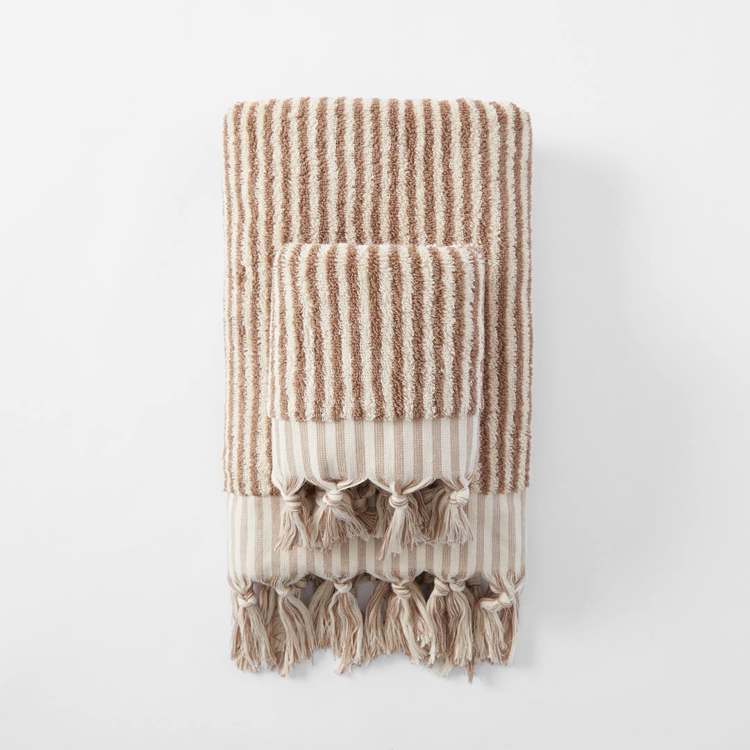 Ama Stripe Towel - Clay