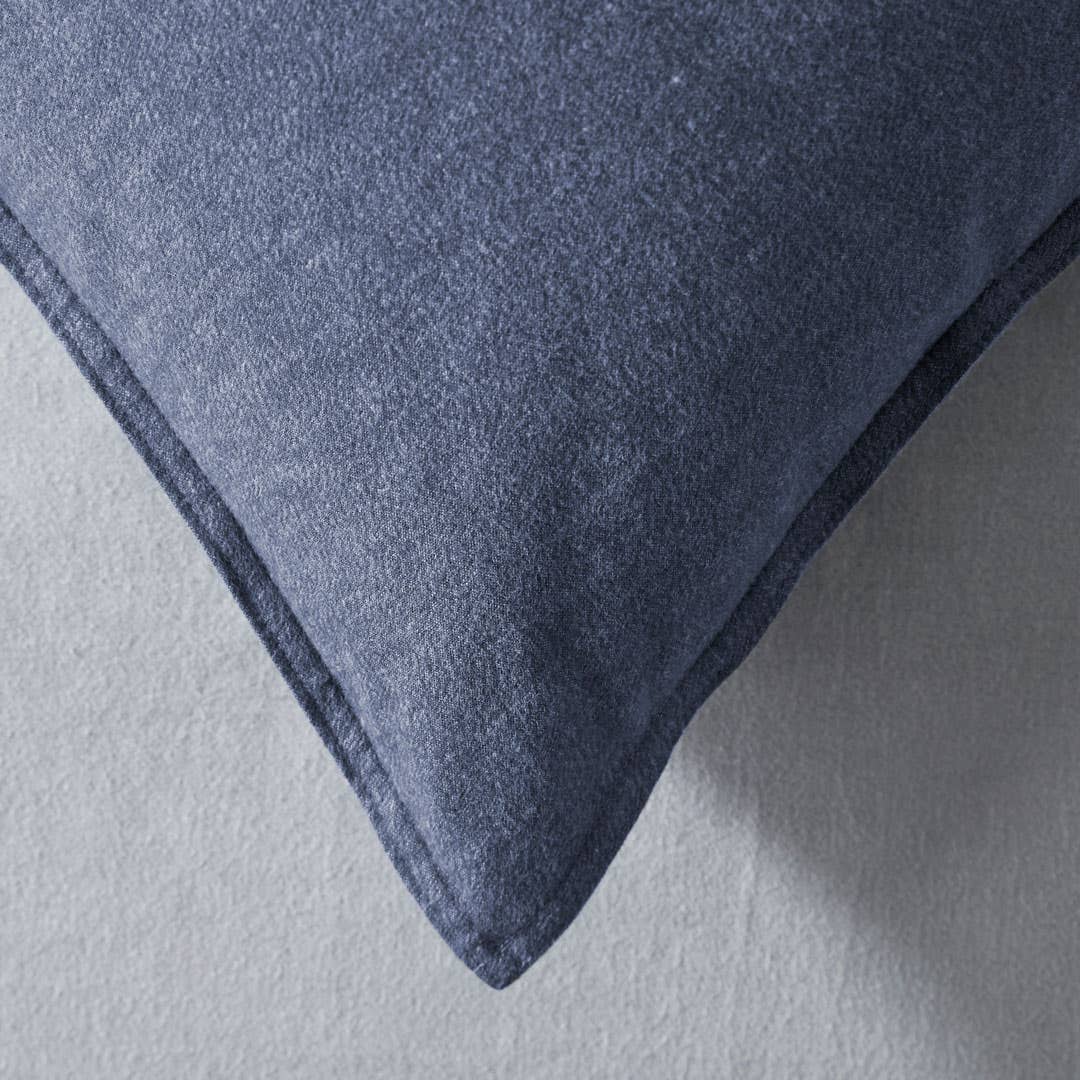 Lusso Brushed Cotton Quilt Cover - Ink Blue