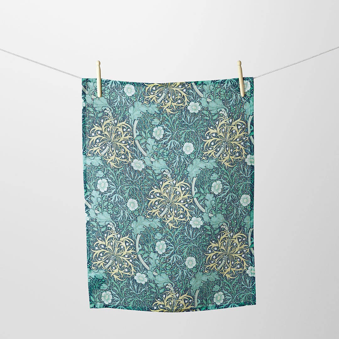 Seaweed Linen Tea Towel