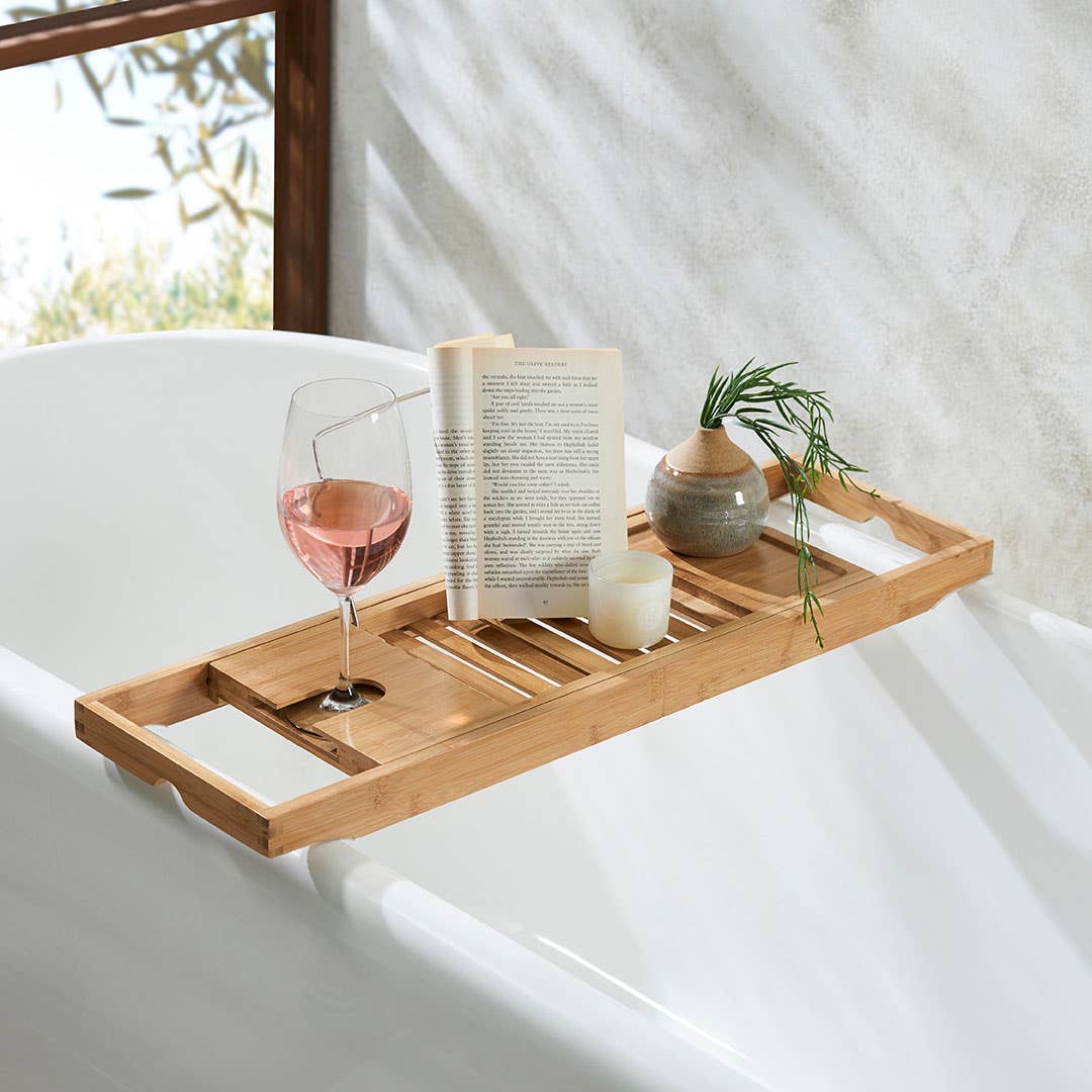 Extendable Bamboo Bath Caddy