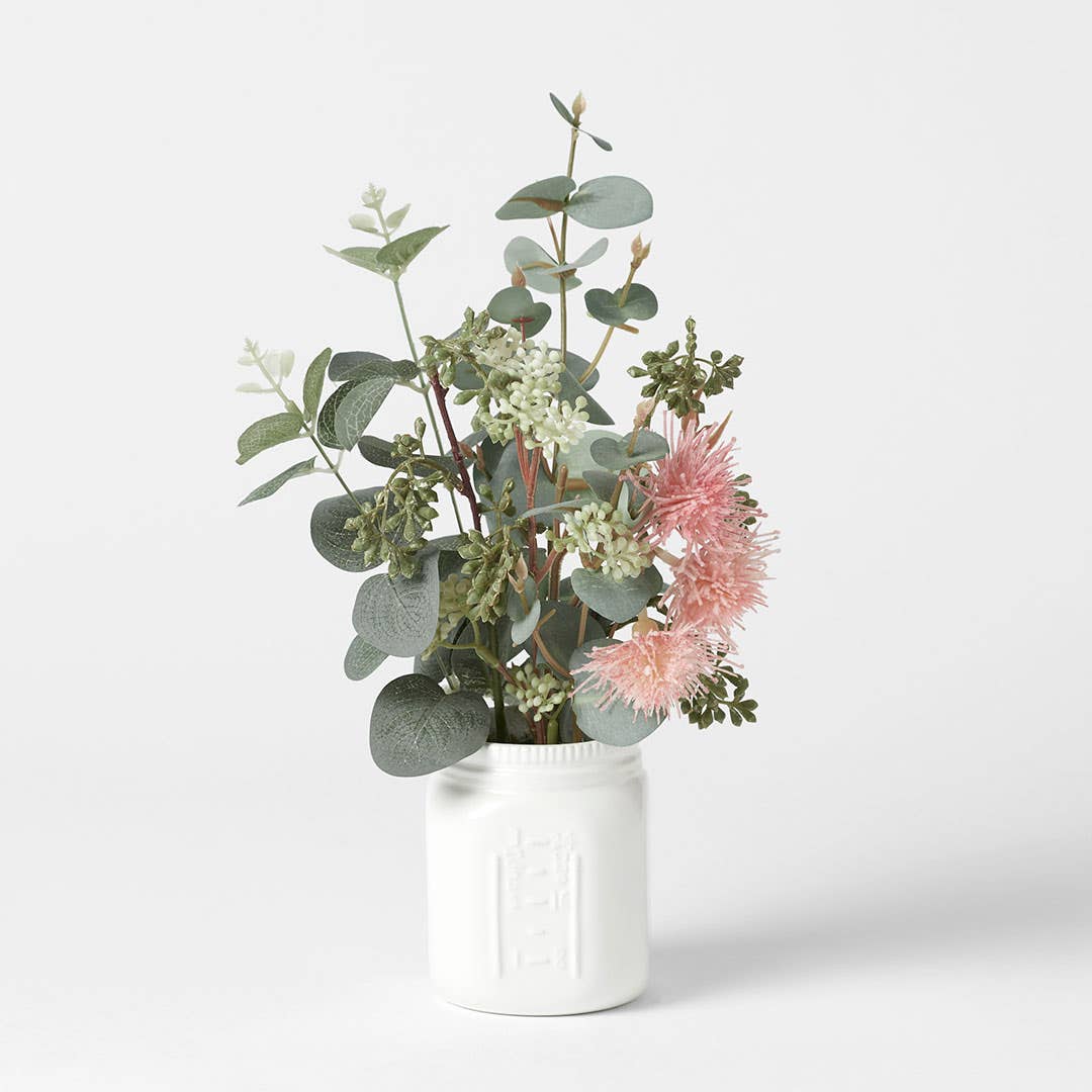 Flowering Gum Ceramic Jar - Pink Flower