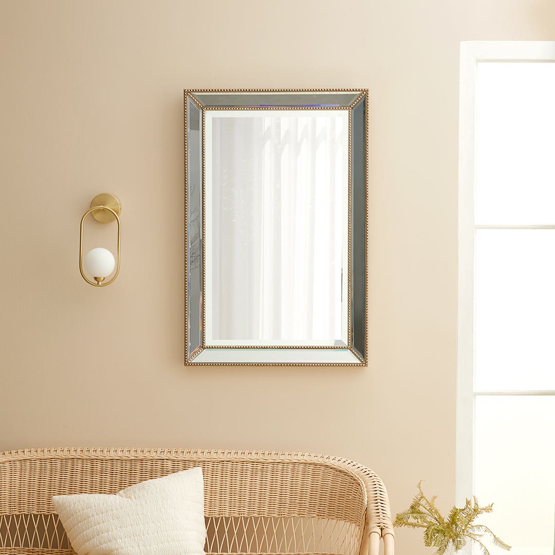 Beaded Edge Framed Mirror