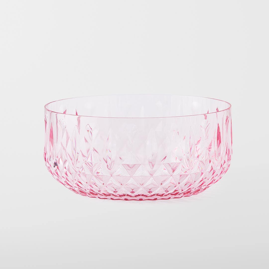 Crystal Look Salad Bowl - Pink