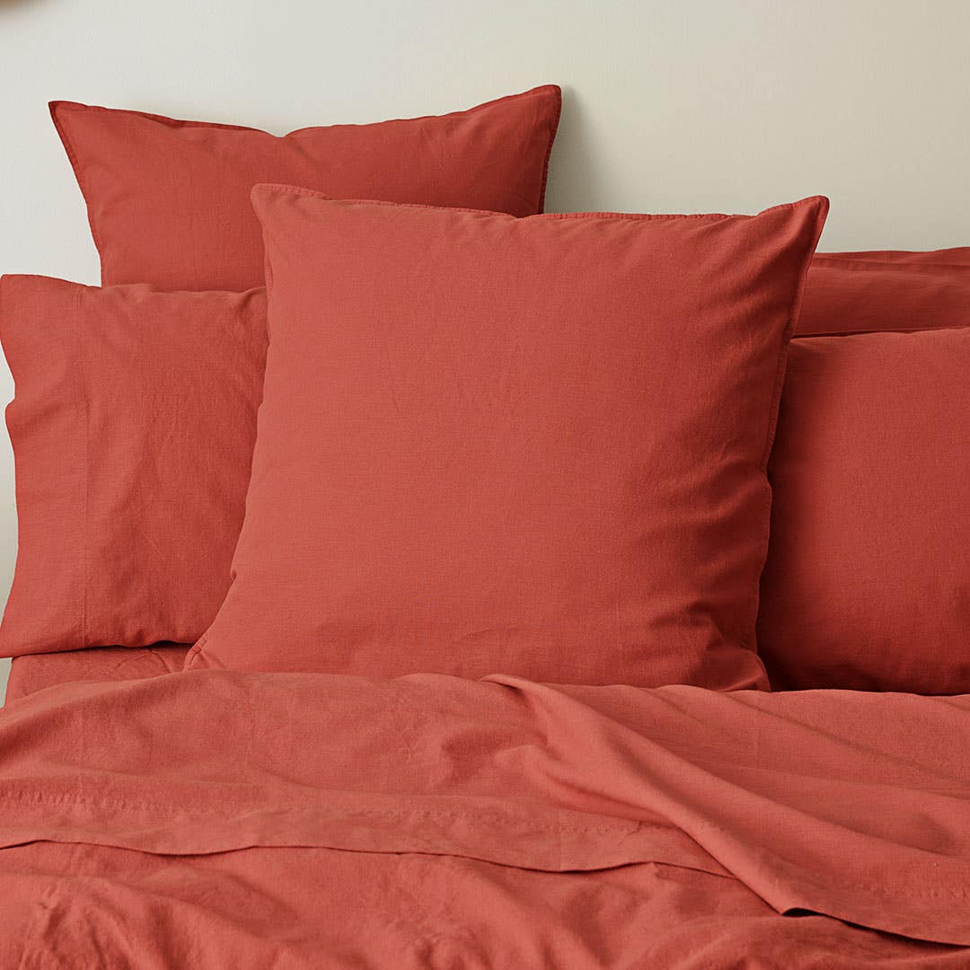 Olsen Linen/Cotton Quilt Cover - Paprika