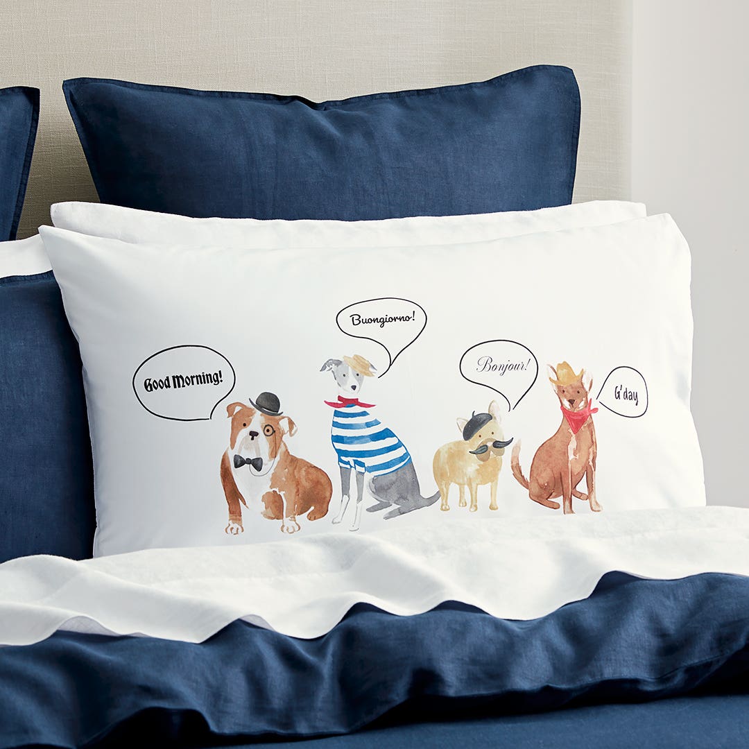 Good Morning Dogs Standard Pillowcase