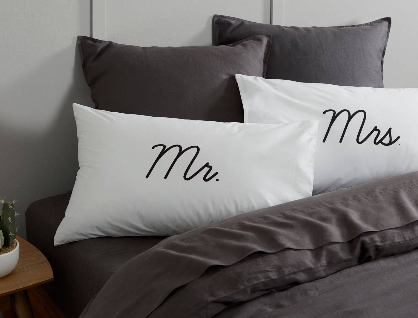 Mr And Mrs Standard Pillowcase