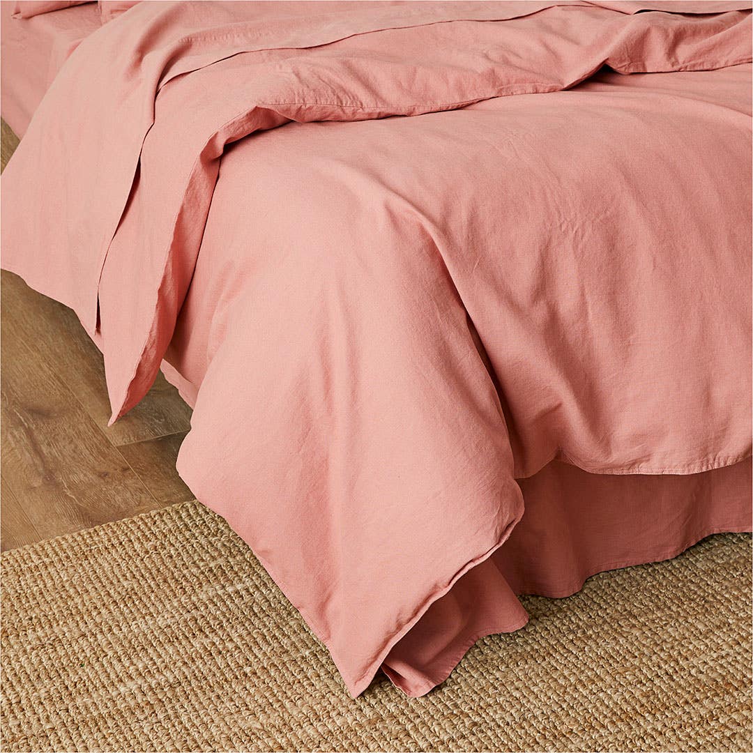 Olsen Linen/Cotton Quilt Cover - Brick