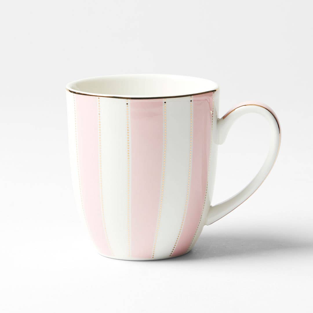 Miss Stripe Mug - Pastel Pink