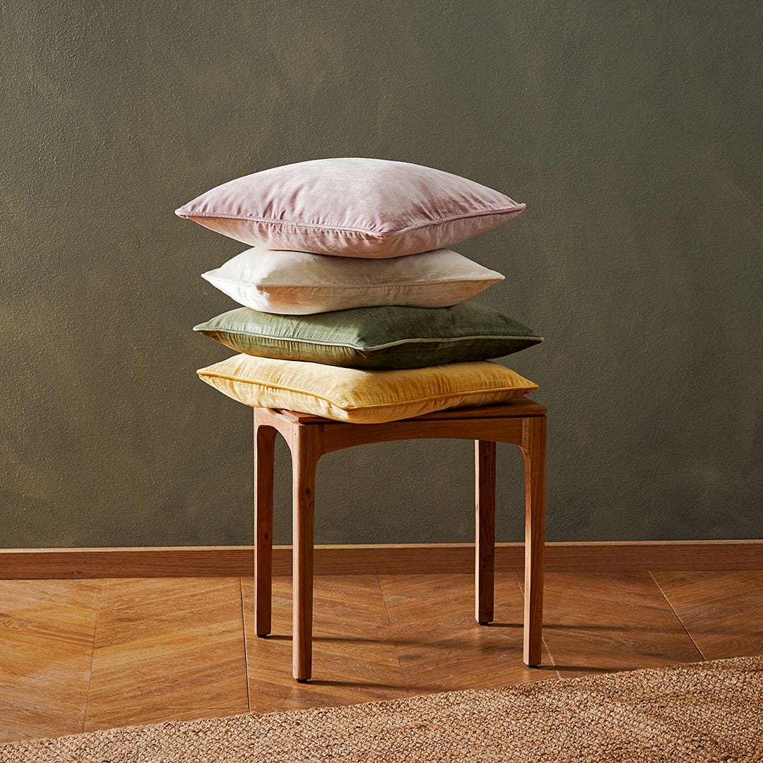 Margot Velvet Cushion - Gold