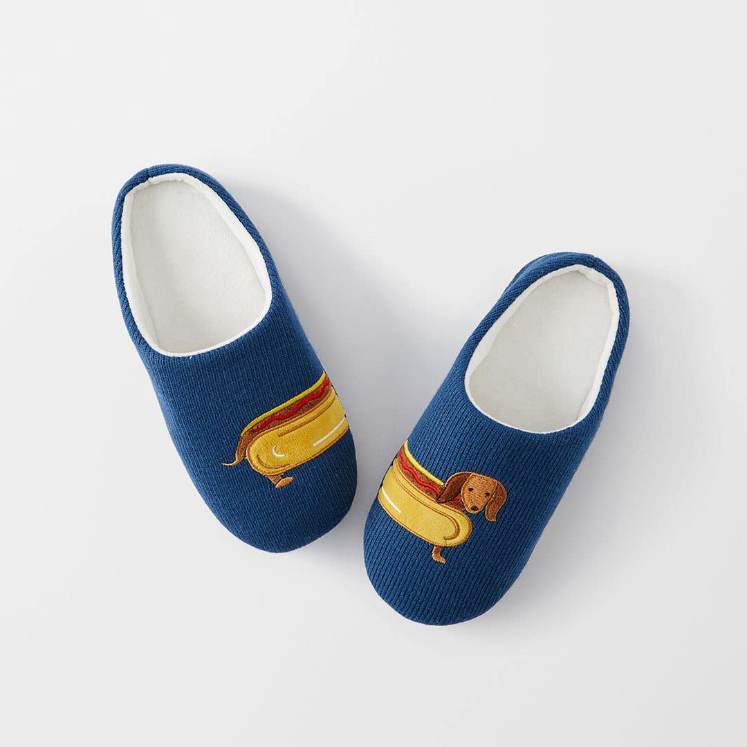 Hot Dogs Slippers - Navy