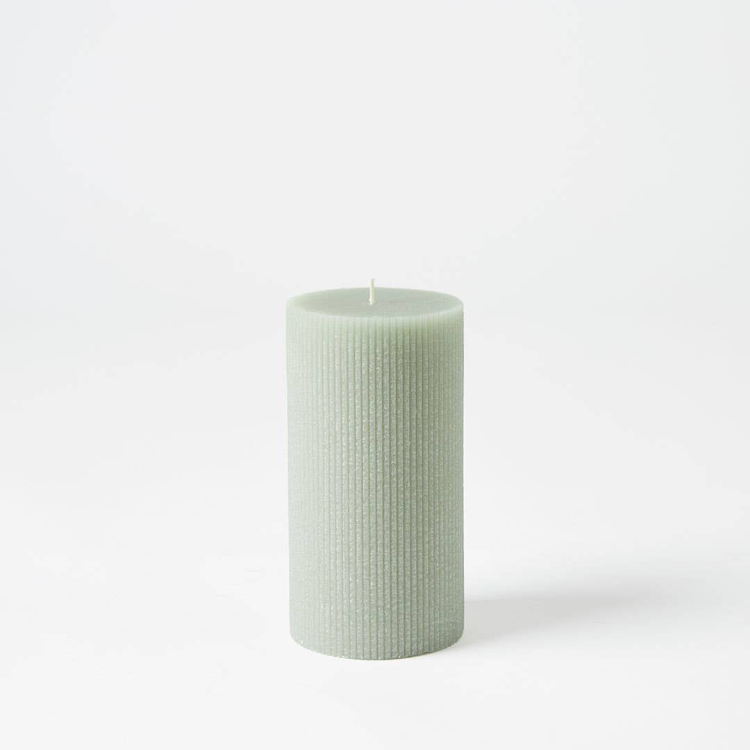 Fine Ribbed Candle - Mint