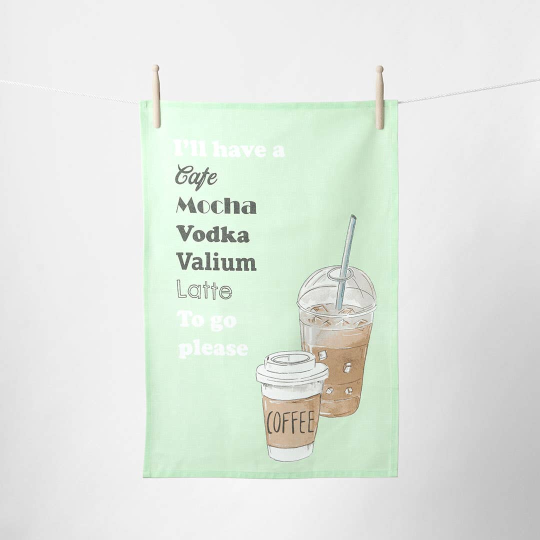 Cafe Mocha Tea Towel