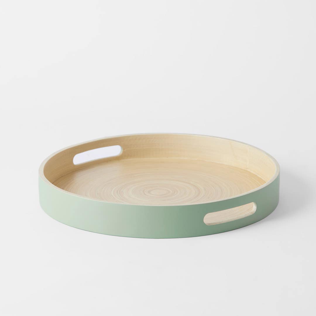 Bamboo Round Tray - Sage