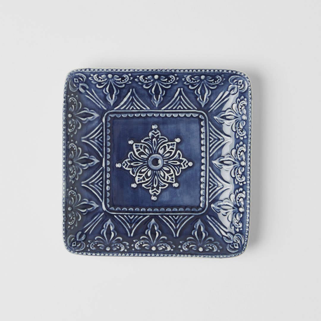 Venezia Small Square Platter - Indigo