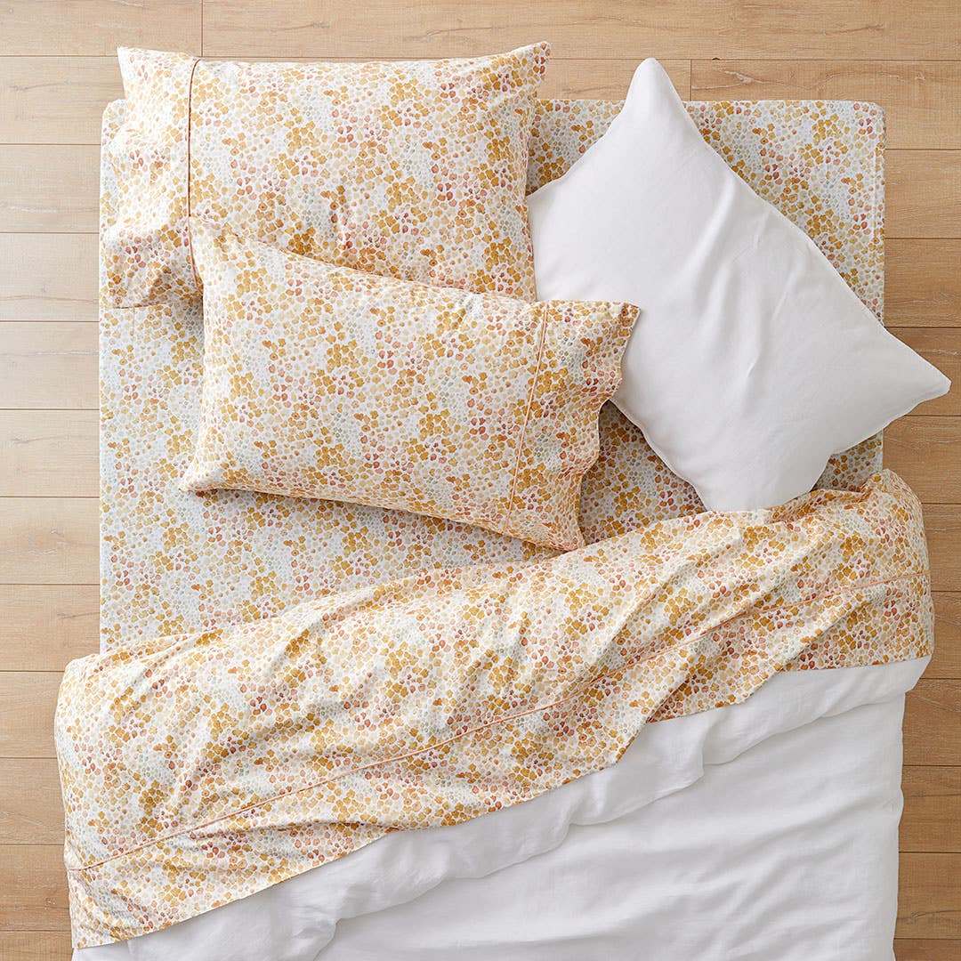 Beth 250 TC Cotton Sheet Set - Yellow Floral