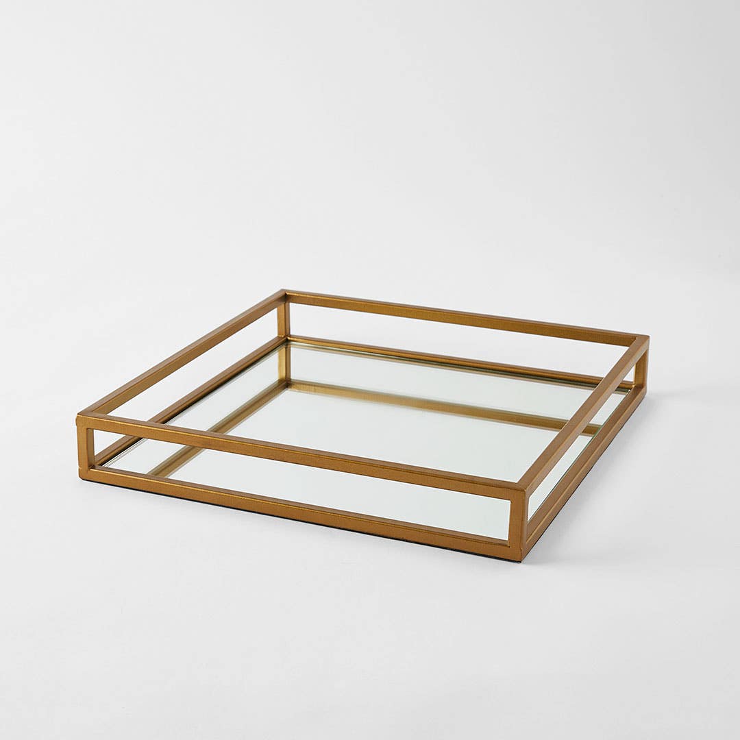 Square Tray With Mirror